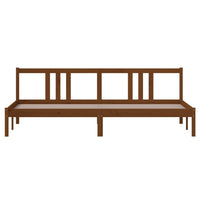 Thumbnail for Massivholzbett Honigbraun 200x200 cm