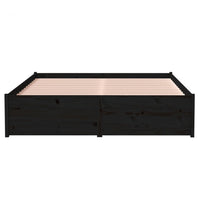 Thumbnail for Massivholzbett Schwarz 120x190 cm