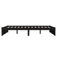 Thumbnail for Massivholzbett Schwarz 135x190 cm