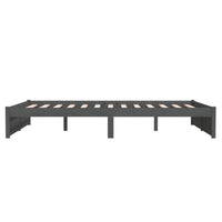 Thumbnail for Massivholzbett Grau 140x190 cm