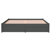 Thumbnail for Massivholzbett Grau 150x200 cm