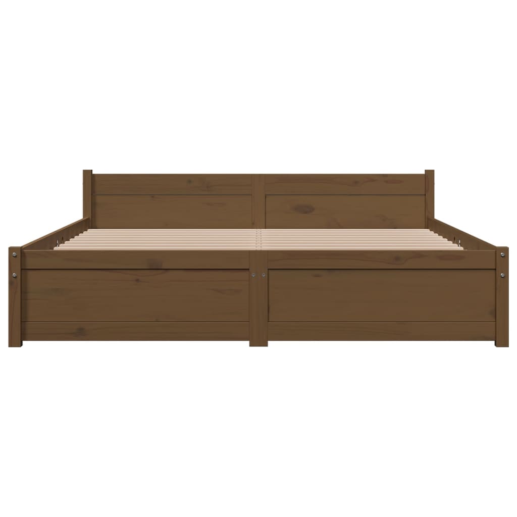 Massivholzbett Honigbraun 150x200 cm