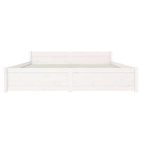 Thumbnail for Massivholzbett Weiß 160x200 cm