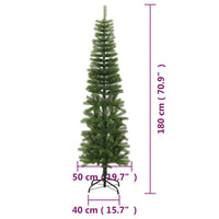Thumbnail for Künstlicher Weihnachtsbaum mit Ständer Schlank 180 cm PE