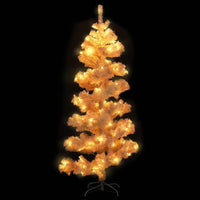 Thumbnail for Spiral-Weihnachtsbaum mit Beleuchtung und Ständer Weiß 150 cm