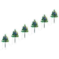 Thumbnail for Wegbeleuchtung Weihnachtsbäume 6 Stk. Mehrfarbig LEDs 45 cm PVC