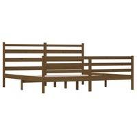 Thumbnail for Massivholzbett Kiefer 200x200 cm Honigbraun