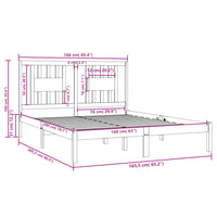 Thumbnail for Massivholzbett Weiß Kiefer 160x200 cm