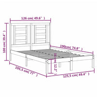 Thumbnail for Massivholzbett Weiß 120x190 cm
