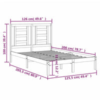Thumbnail for Massivholzbett Honigbraun Kiefer 120x200 cm
