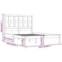 Thumbnail for Massivholzbett Schwarz Kiefer 120x190 cm