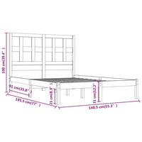Thumbnail for Massivholzbett ohne Matratze 135x190 cm Kiefernholz