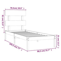 Thumbnail for Massivholzbett 75x190 cm