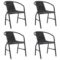 Thumbnail for Gartenstühle 4 Stk. Rattan-Optik Kunststoff und Stahl 110 kg