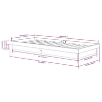 Thumbnail for Massivholzbett Honigbraun 100x200 cm