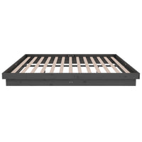 Thumbnail for Massivholzbett Grau 150x200 cm