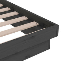 Thumbnail for Massivholzbett Grau 150x200 cm