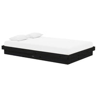 Thumbnail for Massivholzbett Schwarz 120x190 cm