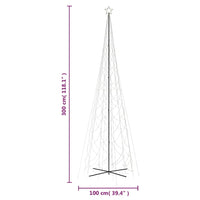 Thumbnail for LED-Weihnachtsbaum Kegelform Warmweiß 3000 LEDs 230x800 cm