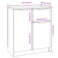 Thumbnail for Sideboard Weiß 60x30x70 cm Holzwerkstoff