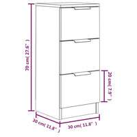 Thumbnail for Sideboard Sonoma-Eiche 30x30x70 cm Holzwerkstoff