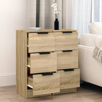 Thumbnail for Sideboards 2 Stk. Sonoma-Eiche 30x30x70 cm Holzwerkstoff