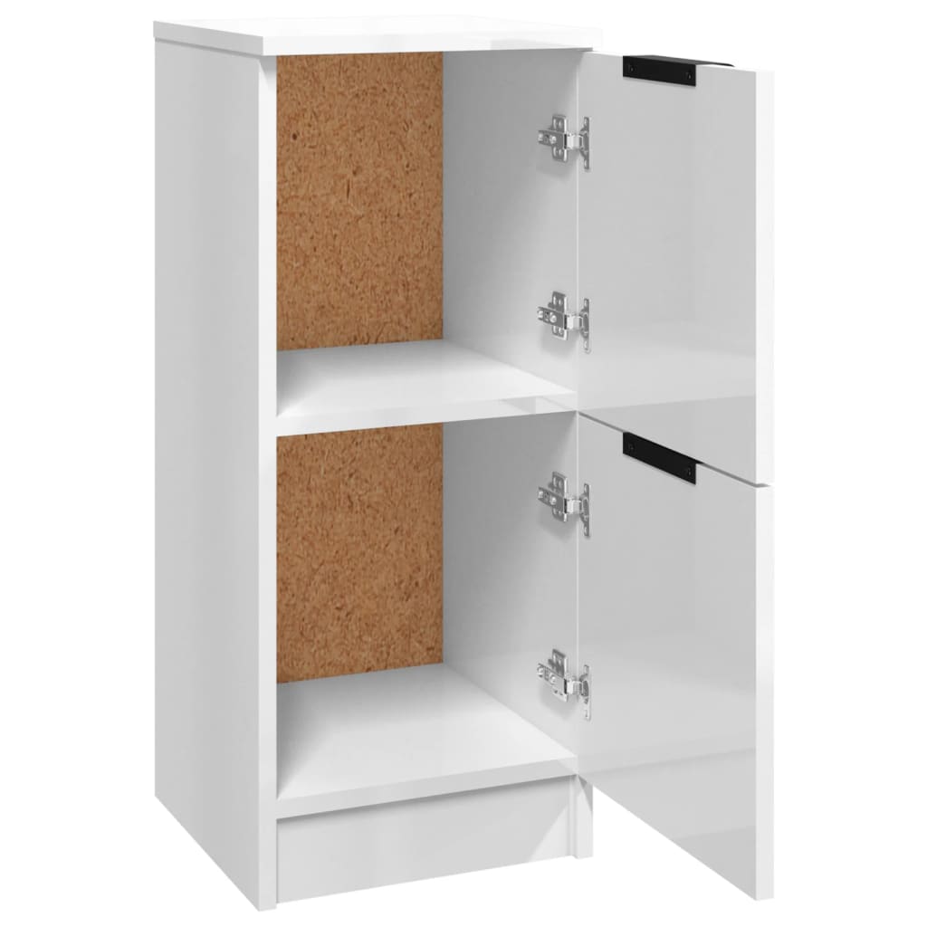 Sideboard Hochglanz-Weiß 30x30x70 cm Holzwerkstoff