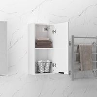 Thumbnail for Wand-Badschrank Hochglanz-Weiß 32x20x67 cm