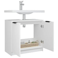 Thumbnail for Badschrank Weiß 64,5x33,5x59 cm Holzwerkstoff