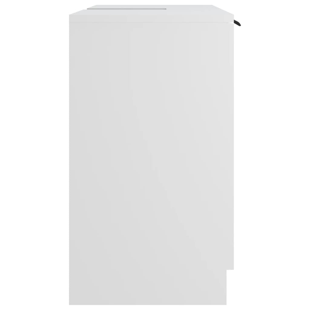 Badschrank Weiß 64,5x33,5x59 cm Holzwerkstoff