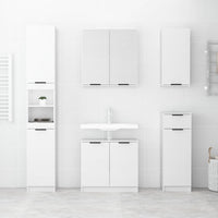Thumbnail for Badschrank Hochglanz-Weiß 64,5x33,5x59 cm Holzwerkstoff