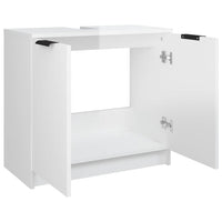 Thumbnail for Badschrank Hochglanz-Weiß 64,5x33,5x59 cm Holzwerkstoff
