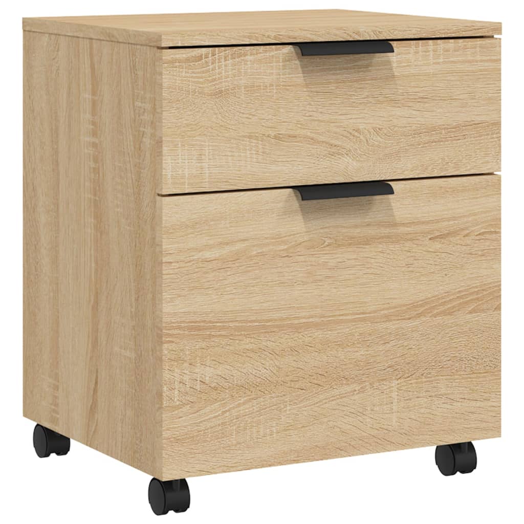 Mobiler Aktenschrank mit Rollen Sonoma-Eiche 45x38x54 cm