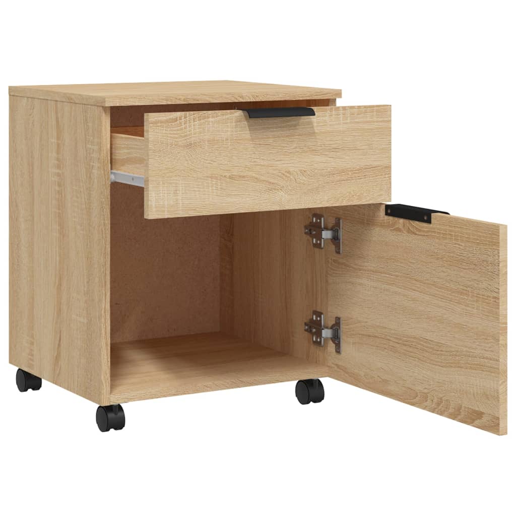 Mobiler Aktenschrank mit Rollen Sonoma-Eiche 45x38x54 cm