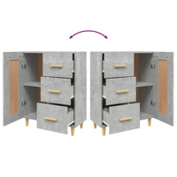 Thumbnail for Sideboard Betongrau 69,5x34x90 cm Holzwerkstoff