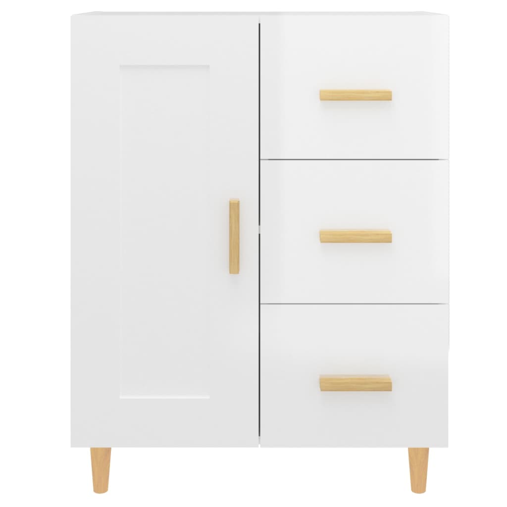 Sideboard Hochglanz-Weiß 69,5x34x90 cm Holzwerkstoff