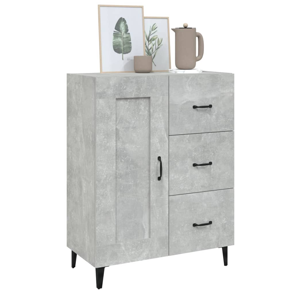Sideboard Betongrau 69,5x34x90 cm Holzwerkstoff