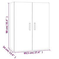 Thumbnail for Hängeschrank Weiß 69,5x34x90 cm