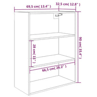 Thumbnail for Hängeschrank Schwarz 69,5x32,5x90 cm