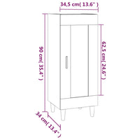 Thumbnail for Sideboard Weiß 34,5x34x90 cm Holzwerkstoff