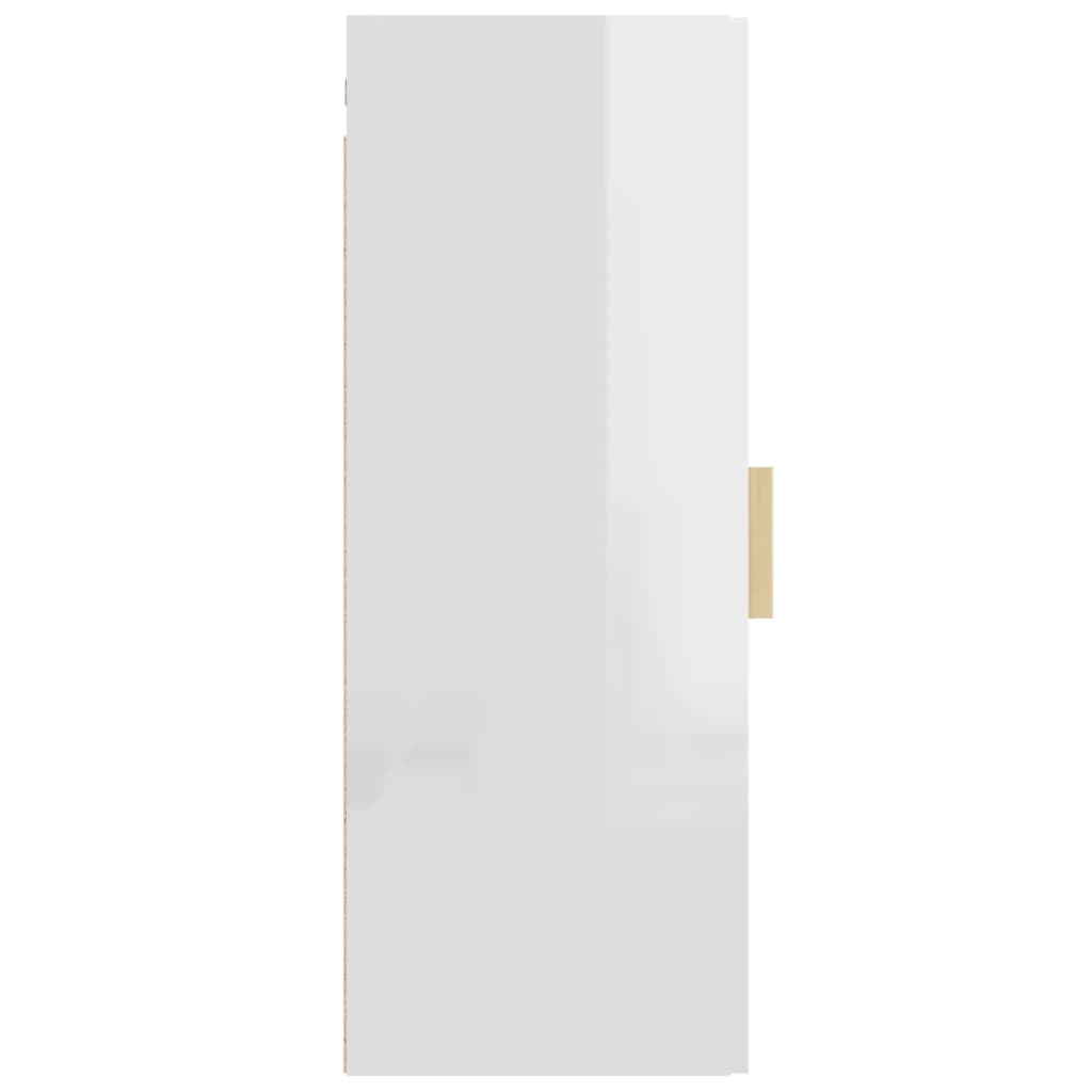 Hängeschrank Hochglanz-Weiß 34,5x34x90 cm