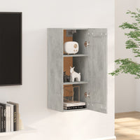 Thumbnail for Hängeschrank Betongrau 35x34x90 cm Holzwerkstoff