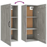 Thumbnail for Hängeschrank Betongrau 35x34x90 cm Holzwerkstoff