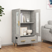 Thumbnail for Highboard Betongrau 70x31x115 cm Holzwerkstoff