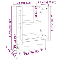 Thumbnail for Highboard Betongrau 70x31x115 cm Holzwerkstoff