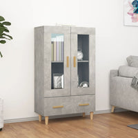 Thumbnail for Highboard Betongrau 70x31x115 cm Holzwerkstoff