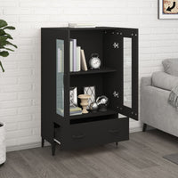 Thumbnail for Highboard Schwarz 70x31x115 cm Holzwerkstoff