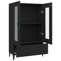 Thumbnail for Highboard Schwarz 70x31x115 cm Holzwerkstoff