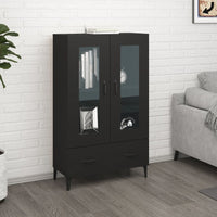 Thumbnail for Highboard Schwarz 70x31x115 cm Holzwerkstoff