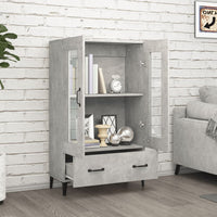 Thumbnail for Highboard Betongrau 70x31x115 cm Holzwerkstoff